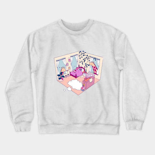 snoozing. Crewneck Sweatshirt by tofuvi